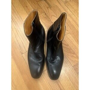 Magnanni Donosti Mens Ankle Side Zip Boots Black Leather Men’s Size 10 D Neiman